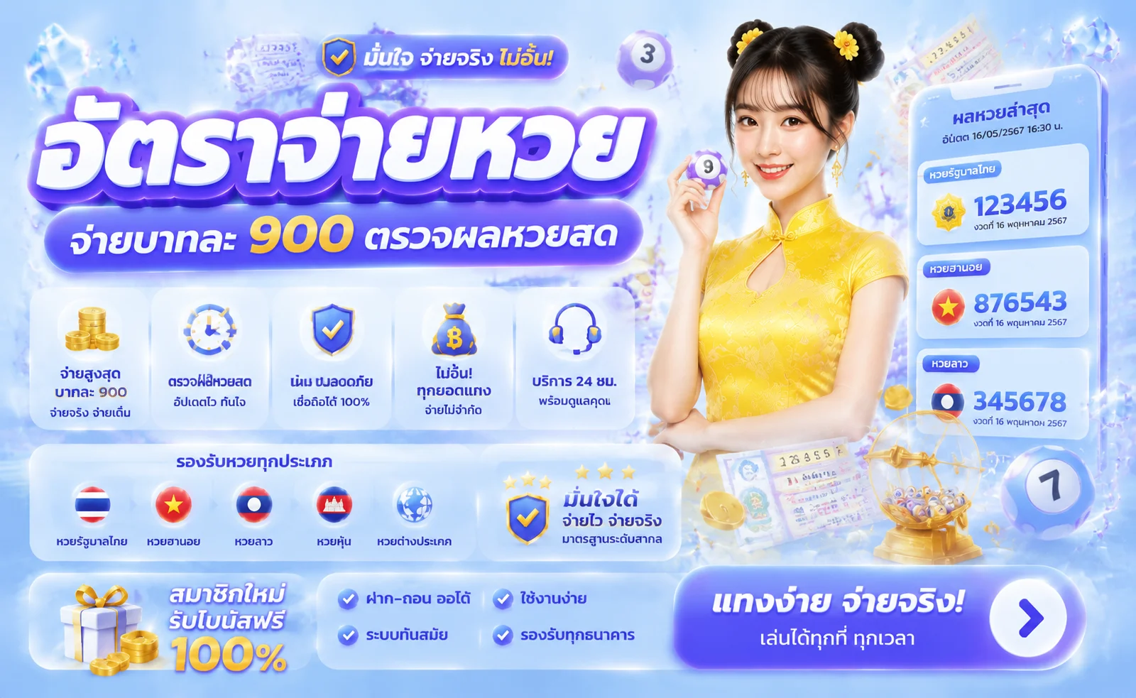 หวยออนไลน์ TJ8989 แทงหวยจ่ายสูงทุกประเภท